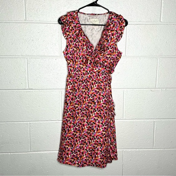kate spade Dresses & Skirts - < Kate Spade Silk Abstract Print Aubrey Wrap Dress >